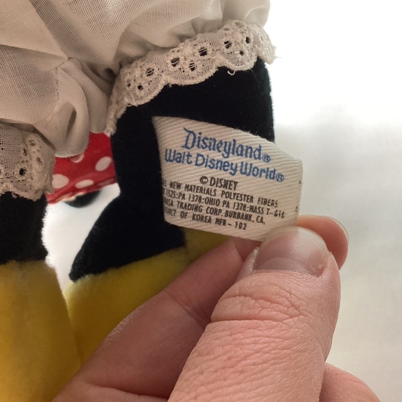 Disneyland Disney World Vintage Minnie Mouse 1980s 10" Plush Doll Stuffed Animal - Picture 7 of 9